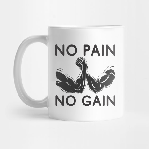 No pain no gain - Crazy gains - Nothing beats the feeling of power that weightlifting, powerlifting and strength training it gives us! A beautiful vintage design representing body positivity! by Crazy Collective